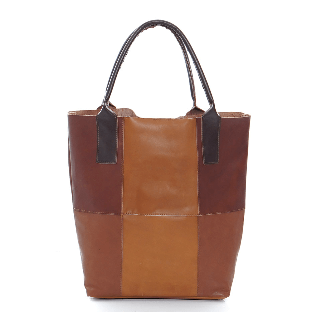 Дамска чанта от естествена кожа модел Linda brown mix/1